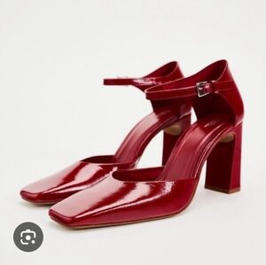 Zara Shiny Red Heels